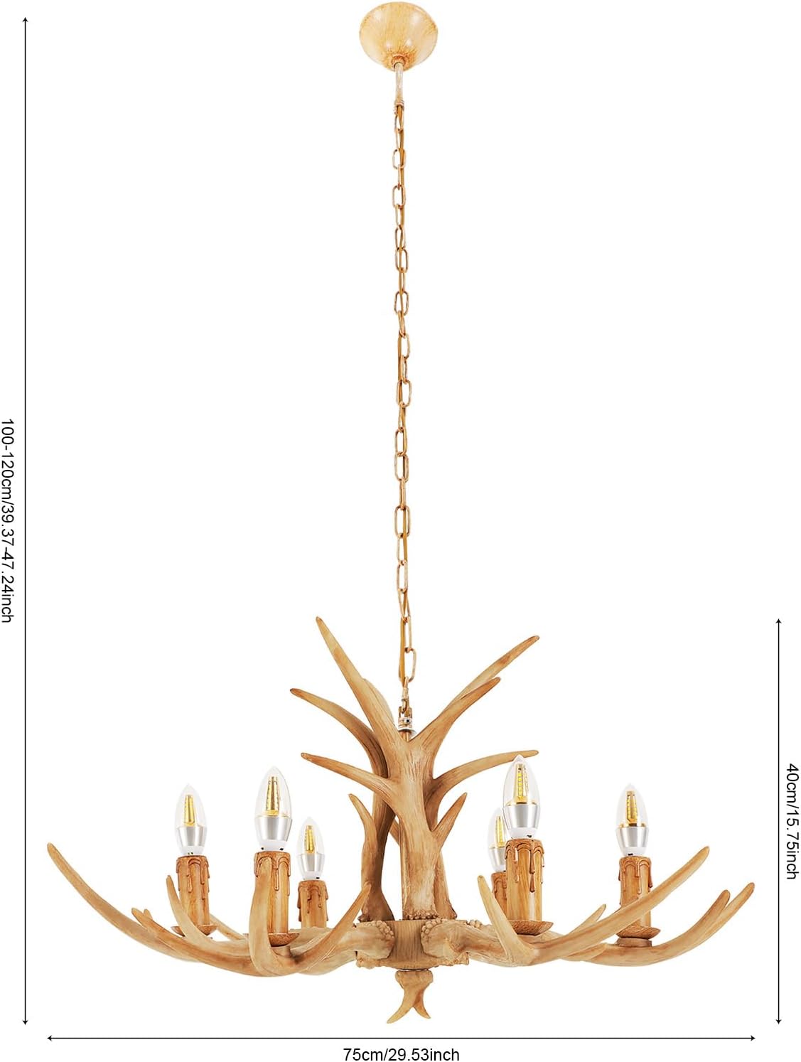 ✨🕯️ Rustic 6-Light Chandelier 🏡💛 | Vintage Pendant Glow 🌟🕯️