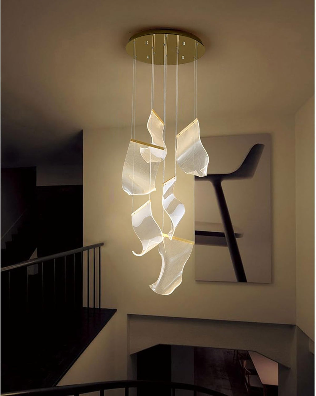💎✨ Minimalist Modern Chandelier 💡🏡 | Sleek Artistic Lighting 🌟🎨