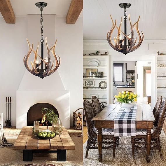 ✨🏡 Farmhouse Candle Chandelier 🕯️🌿 | Vintage Ceiling Charm 💛🌟