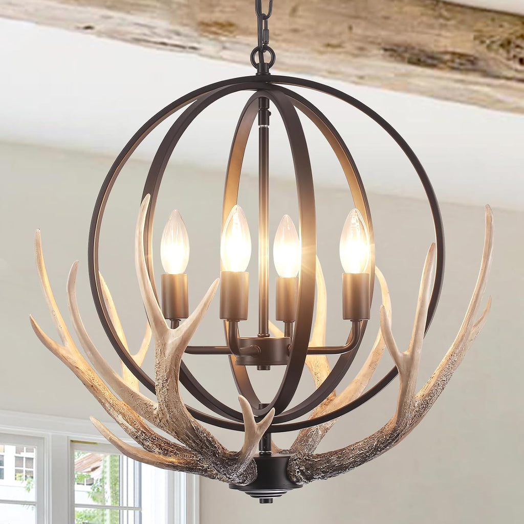 ✨🌿 Rustic Glow Chandelier 💡🏡 | Farmhouse Ceiling Light 🌟🕯️