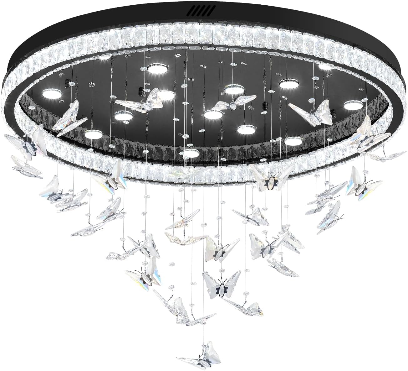🦋✨ Crystal Butterfly Chandelier 💎🌙 | Dreamy Raindrop Glow 💡💖