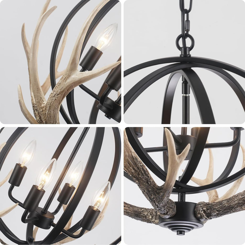✨🌿 Rustic Glow Chandelier 💡🏡 | Farmhouse Ceiling Light 🌟🕯️