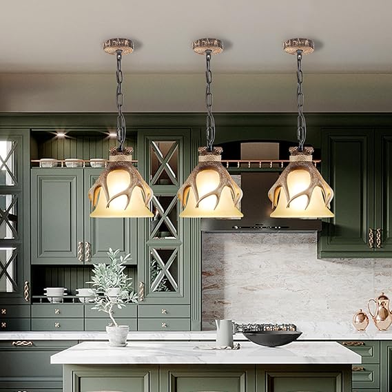 ✨💡 Farmhouse Pendant Light 🏡🌿 | Vintage Kitchen Glow 🤎✨