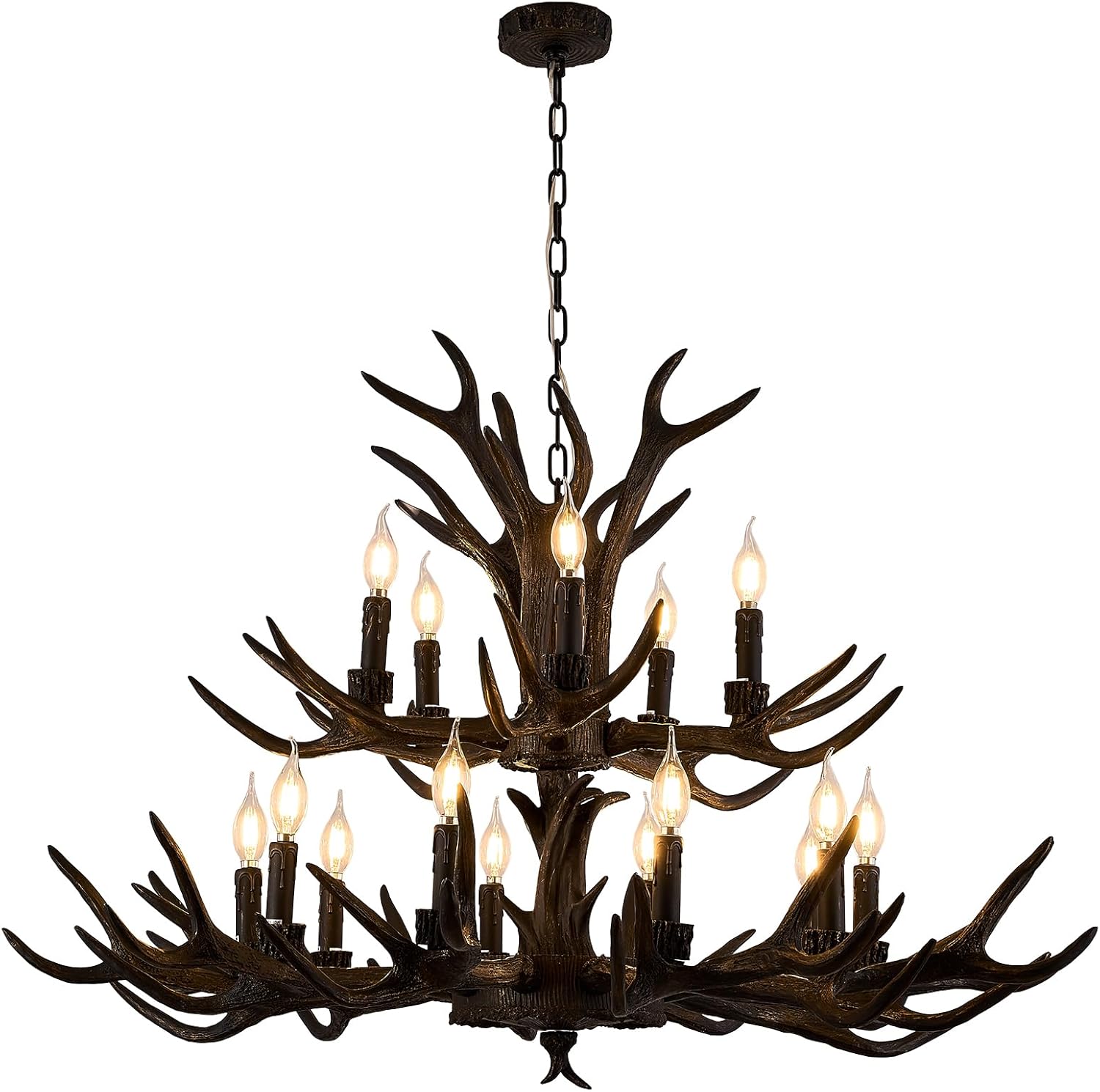 🦌✨ Grand Antler Chandelier 🌲💡 | Rustic Lodge Glow 🏡🕯️