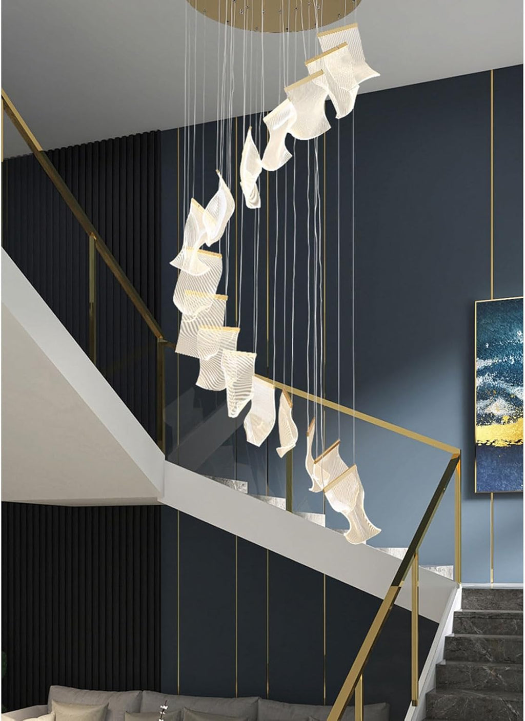 💎✨ Minimalist Modern Chandelier 💡🏡 | Sleek Artistic Lighting 🌟🎨