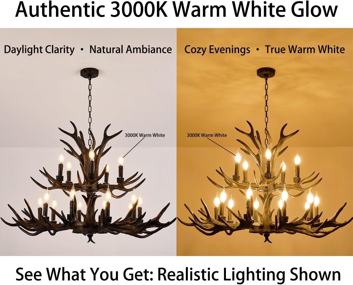 🦌✨ Grand Antler Chandelier 🌲💡 | Rustic Lodge Glow 🏡🕯️
