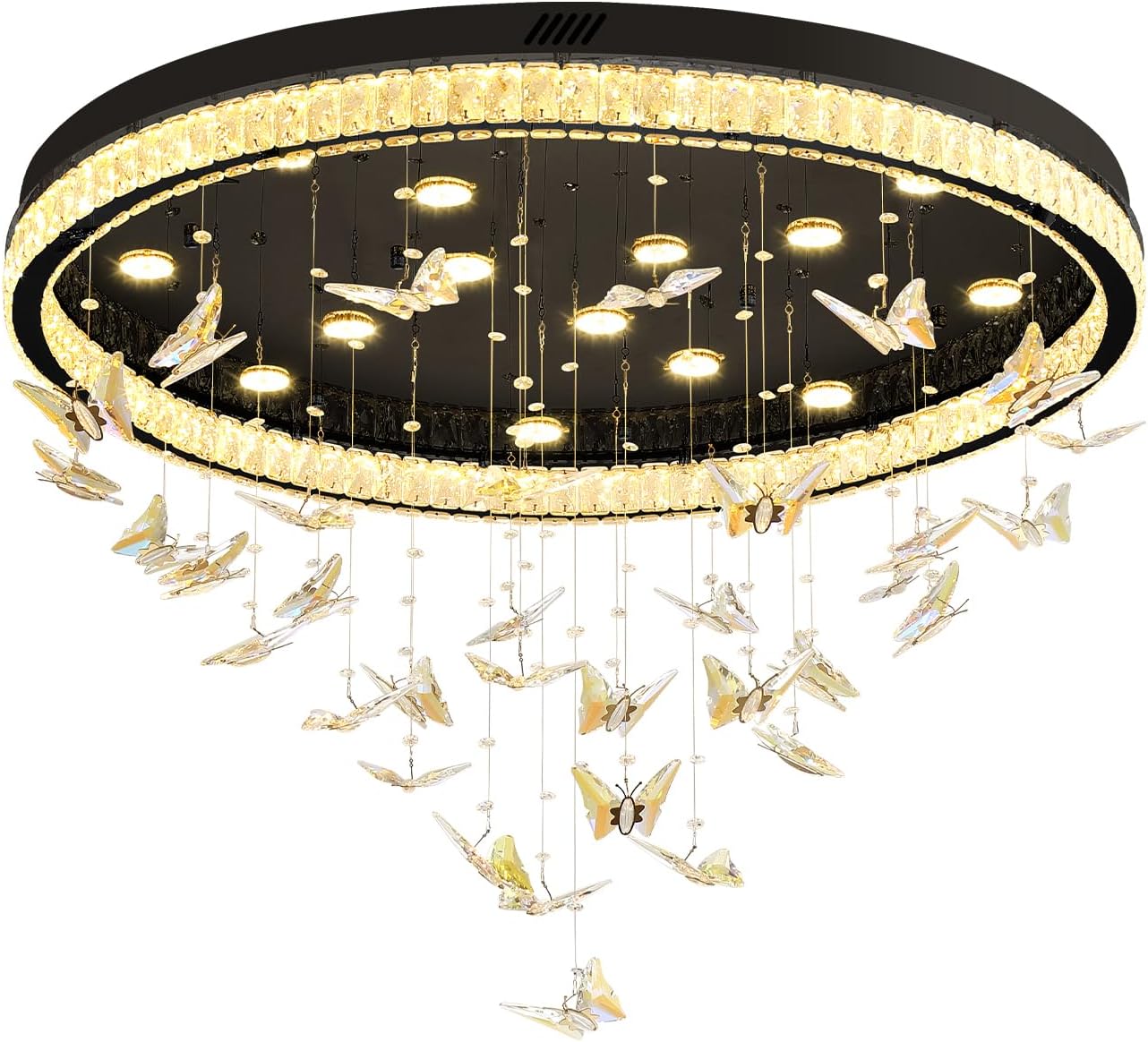 🦋✨ Crystal Butterfly Chandelier 💎🌙 | Dreamy Raindrop Glow 💡💖