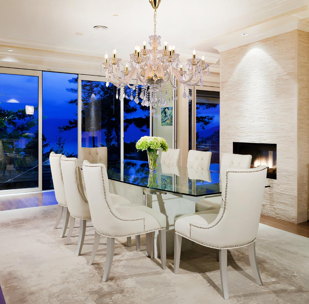 💎✨ Elegant Crystal Chandelier 🌟🏡 | Luxury Gold Glow 🕯️💛