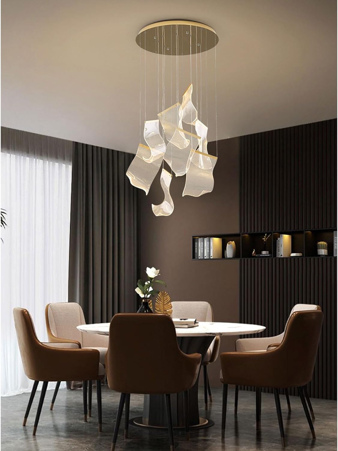 💎✨ Minimalist Modern Chandelier 💡🏡 | Sleek Artistic Lighting 🌟🎨
