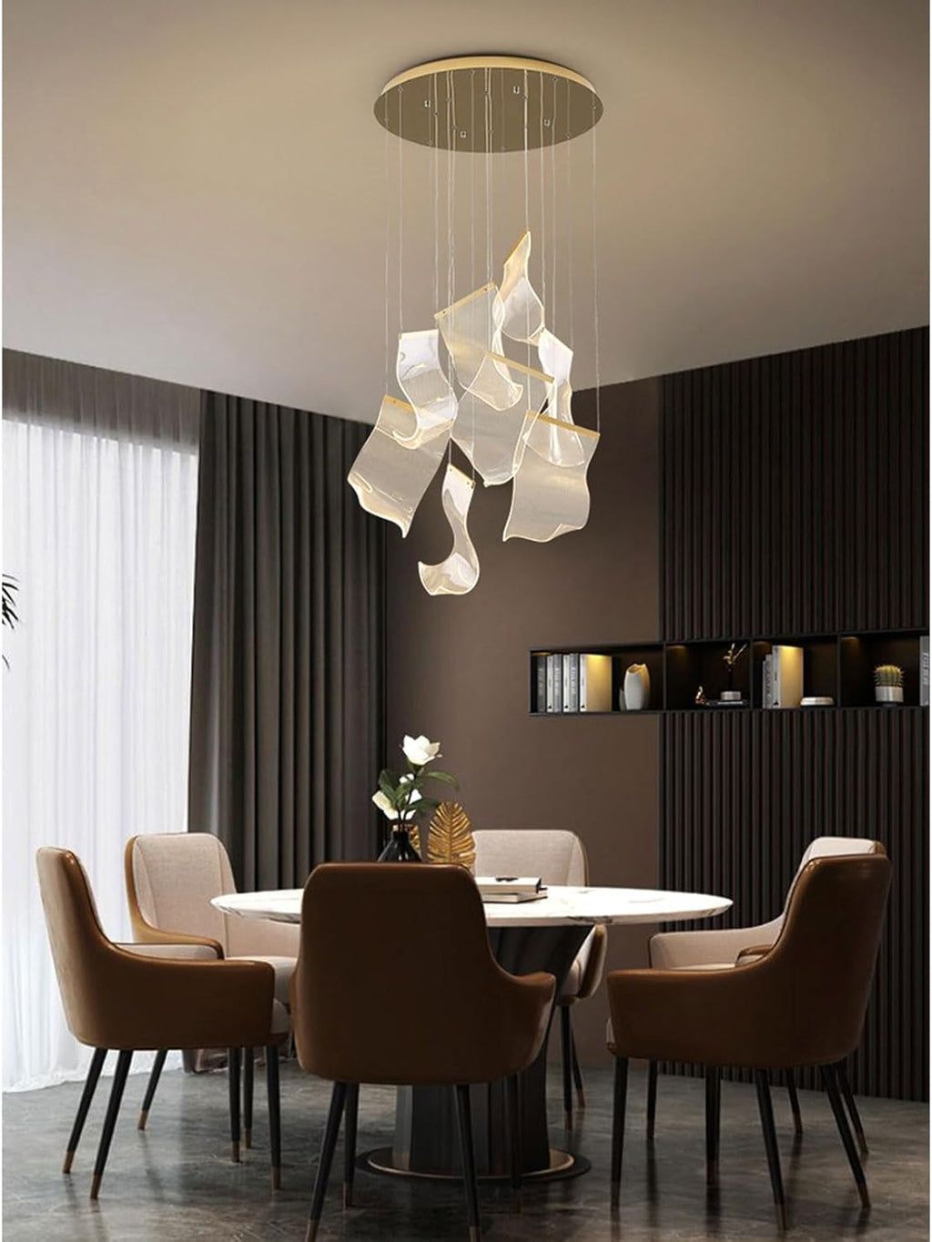 💎✨ Minimalist Modern Chandelier 💡🏡 | Sleek Artistic Lighting 🌟🎨
