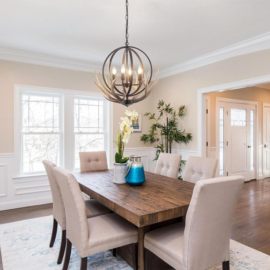 ✨🌿 Rustic Glow Chandelier 💡🏡 | Farmhouse Ceiling Light 🌟🕯️