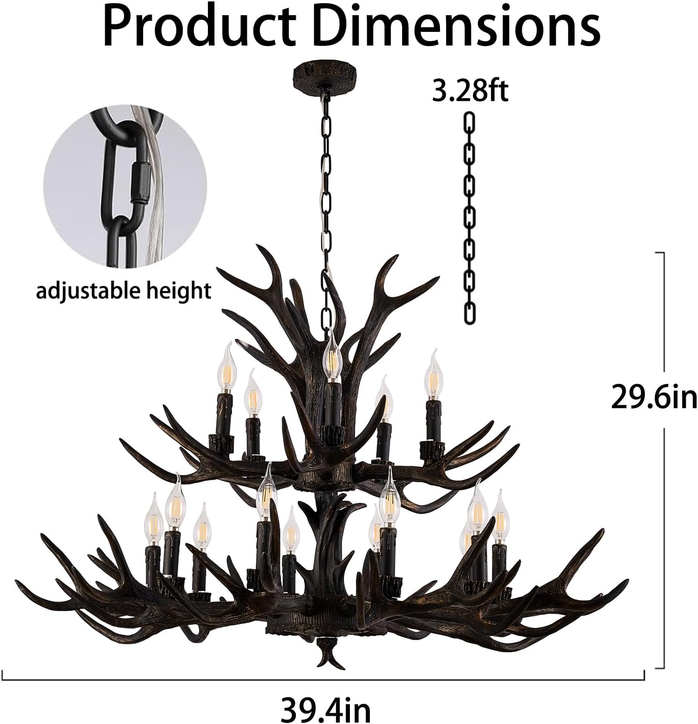 🦌✨ Grand Antler Chandelier 🌲💡 | Rustic Lodge Glow 🏡🕯️