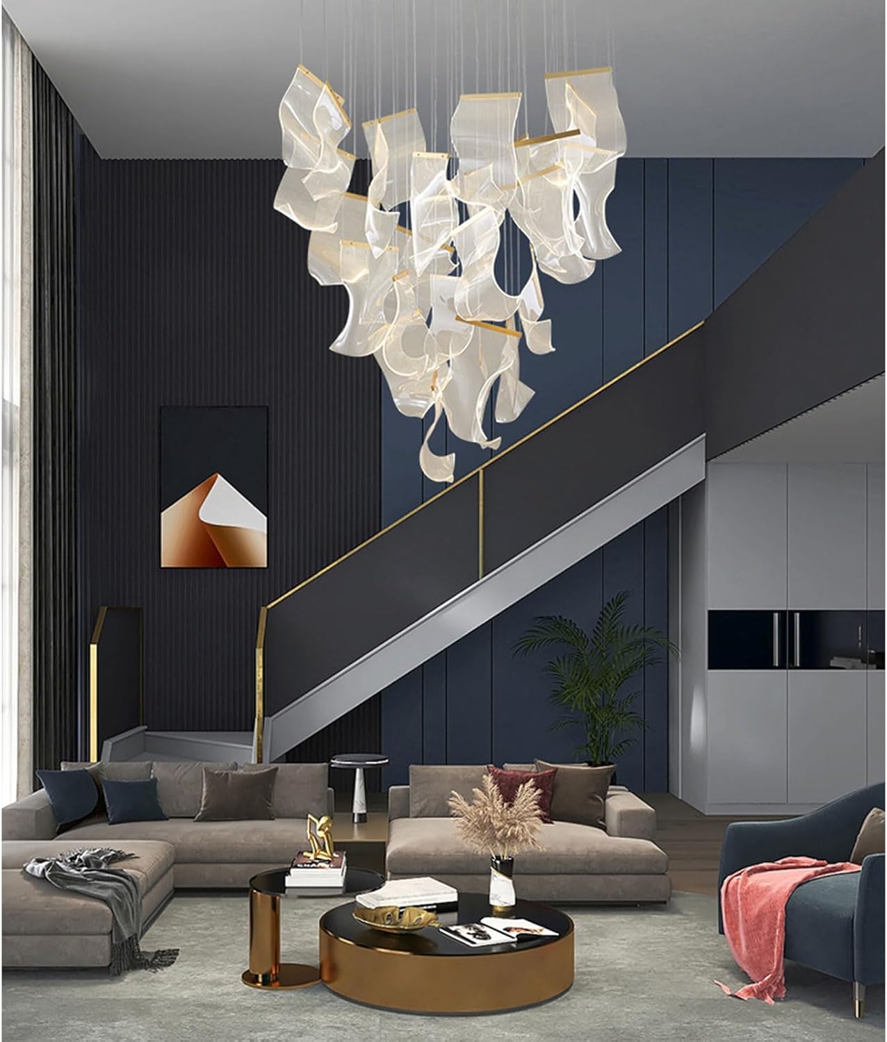 💎✨ Minimalist Modern Chandelier 💡🏡 | Sleek Artistic Lighting 🌟🎨