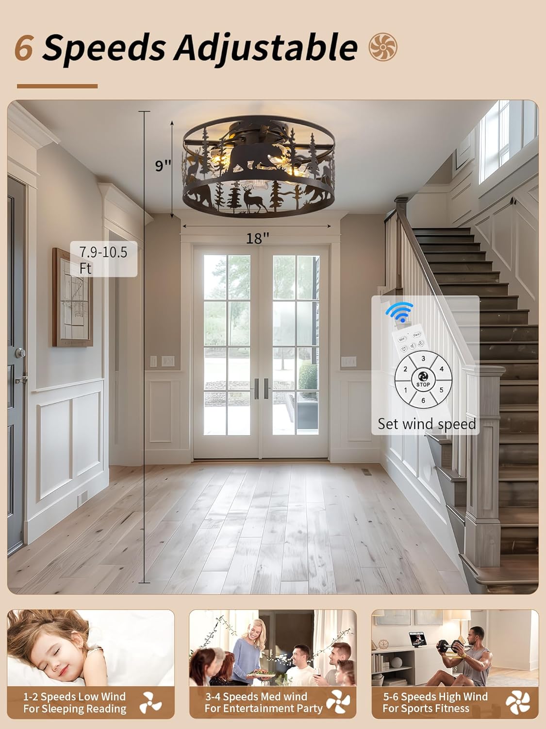 ✨🏡 Rustic Farmhouse Chandelier 🕯️💛 | Cozy Ceiling Glow 🌟🪵
