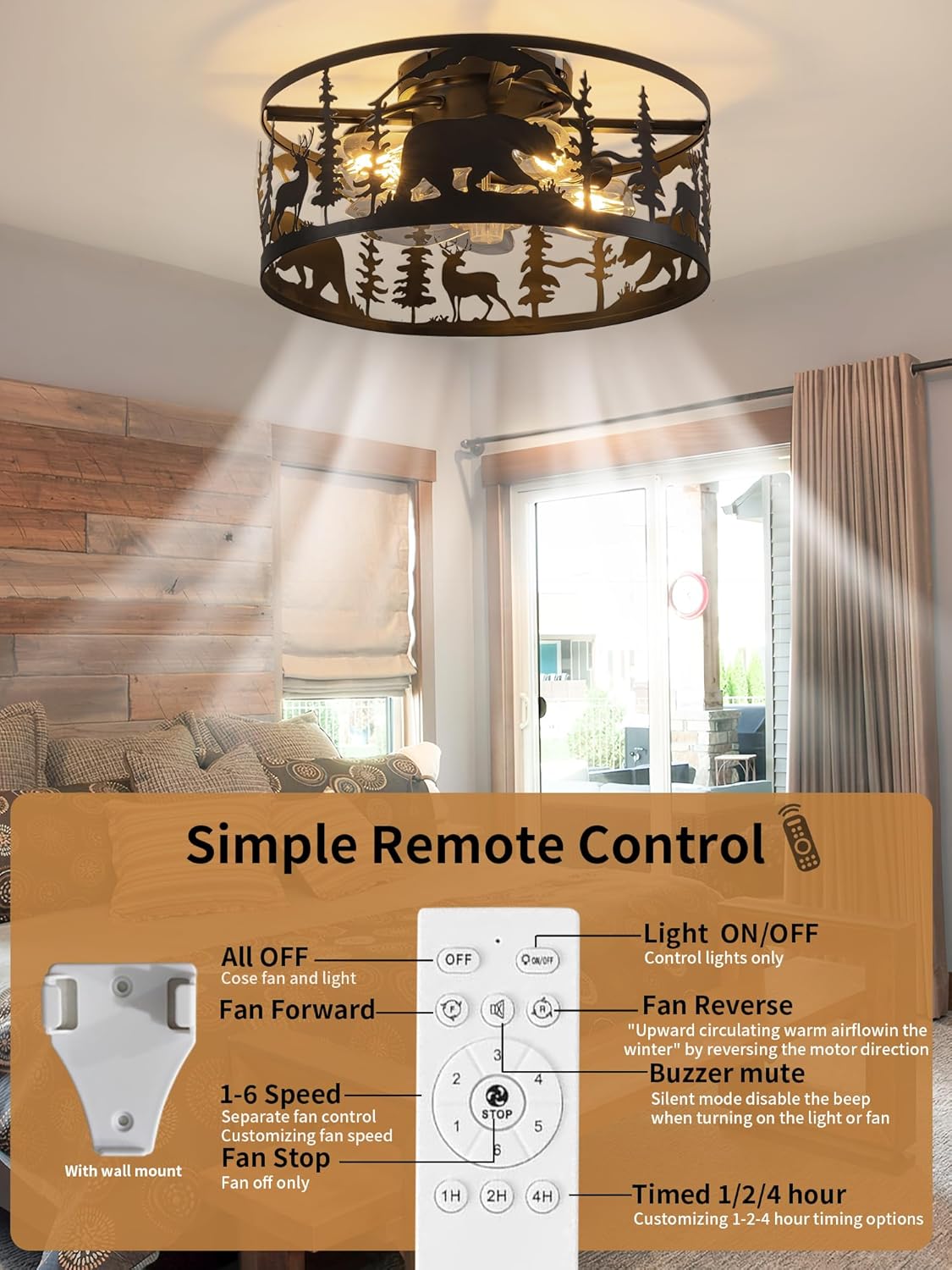 ✨🏡 Rustic Farmhouse Chandelier 🕯️💛 | Cozy Ceiling Glow 🌟🪵