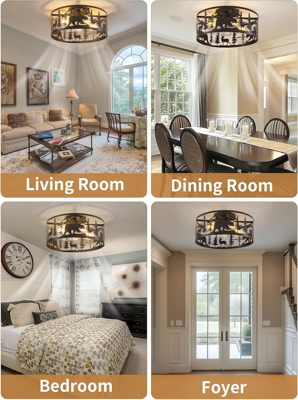 ✨🏡 Rustic Farmhouse Chandelier 🕯️💛 | Cozy Ceiling Glow 🌟🪵