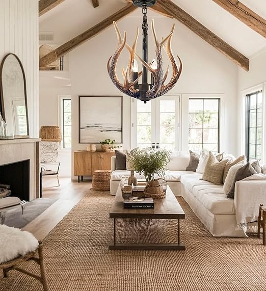 ✨🏡 Farmhouse Candle Chandelier 🕯️🌿 | Vintage Ceiling Charm 💛🌟
