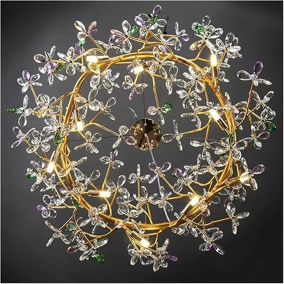 💎✨ Sparkling Crystal Chandelier 💡🏡 | Elegant Ceiling Glow 🌟💖